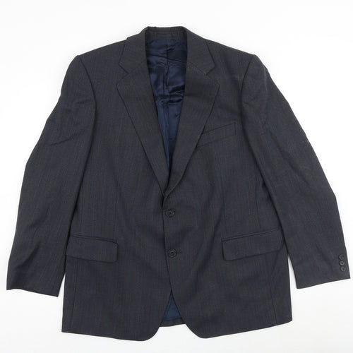 Magee Mens Blue Polyester Jacket Suit Jacket Size 40 Regular