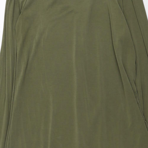 Cable & Gauge Womens Green Modal Basic Blouse Size M V-Neck