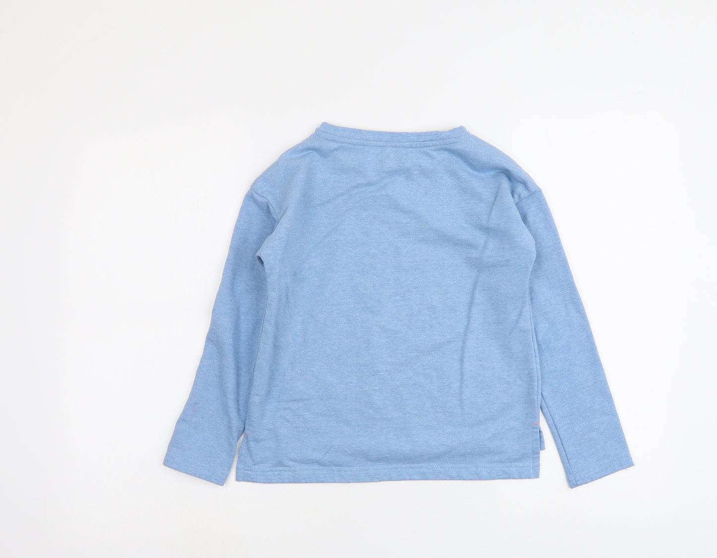 Lily&Dan Girls Blue Cotton Basic T-Shirt Size 9-10 Years Round Neck Pullover - Soul Mate Forever