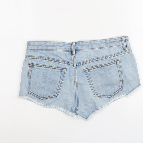 BDG Womens Blue Cotton Cut-Off Shorts Size 30 in L3 in Regular Button