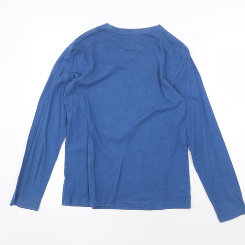 Gap Boys Blue 100% Cotton Basic Casual Size 12 Years Round Neck Pullover