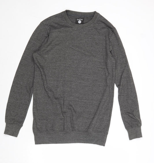 Boohoo Mens Grey Polyester Pullover Sweatshirt Size M