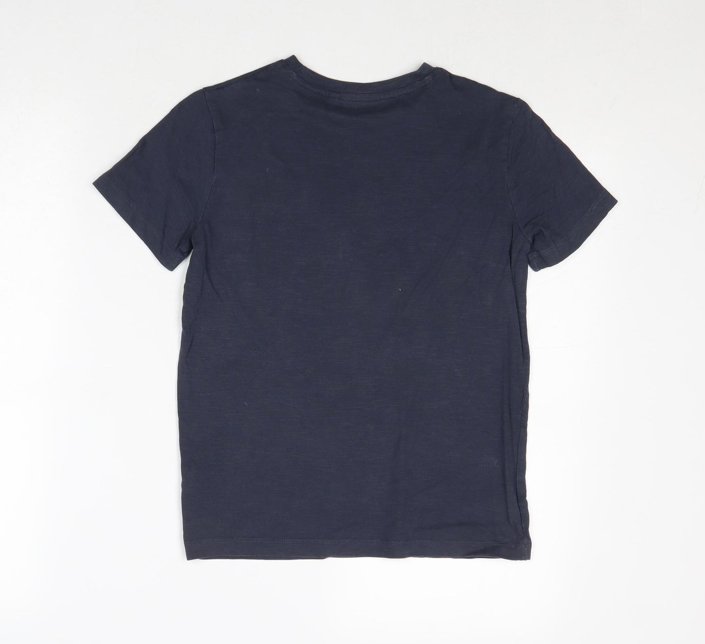 NEXT Boys Blue Cotton Basic T-Shirt Size 9 Years Round Neck Pullover