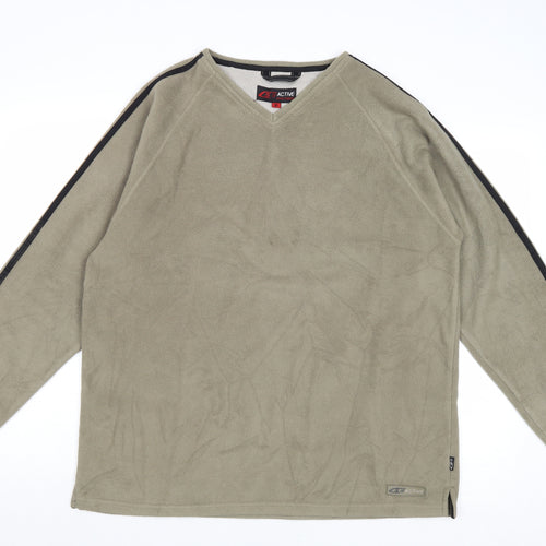 Active Sportswear Mens Brown Polyester Pullover Sweatshirt Size M