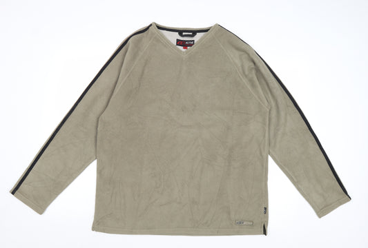 Active Sportswear Mens Brown Polyester Pullover Sweatshirt Size M