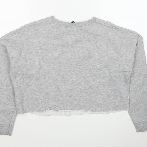 New Look Girls Grey Cotton Pullover Sweatshirt Size 12-13 Years Pullover - Detroit Michigan