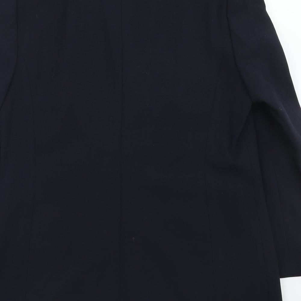 Bianca Womens Blue Polyester Jacket Suit Jacket Size 12