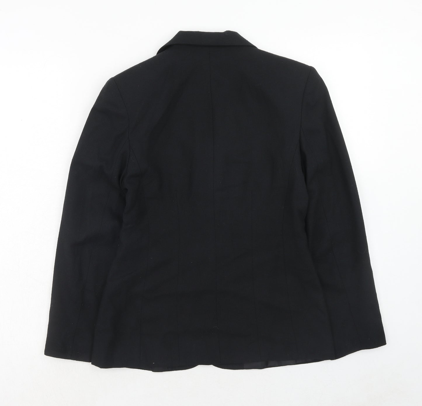 BHS Womens Black Polyester Jacket Blazer Size 8