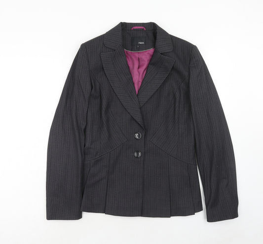 NEXT Womens Grey Polyester Jacket Blazer Size 12