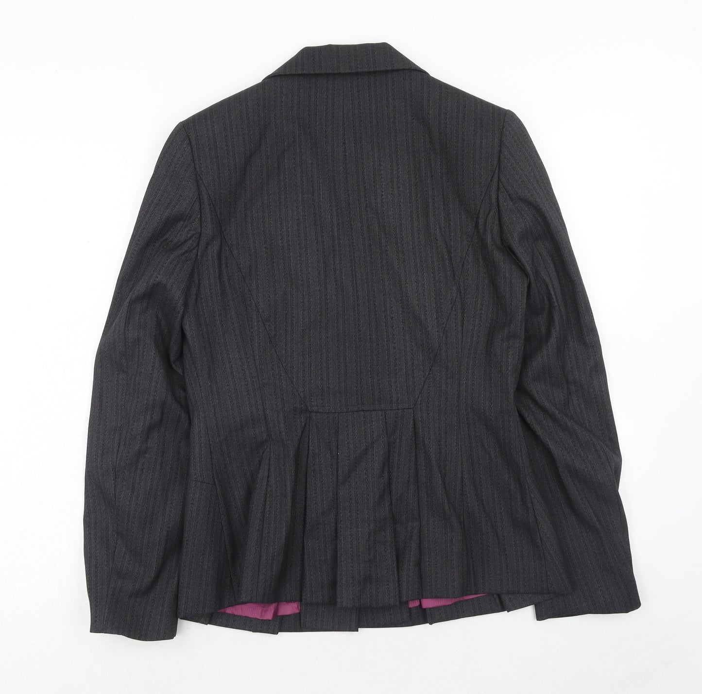 NEXT Womens Grey Polyester Jacket Blazer Size 12