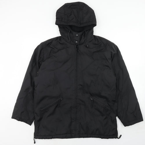 H&M Mens Black Windbreaker Jacket Size S Zip