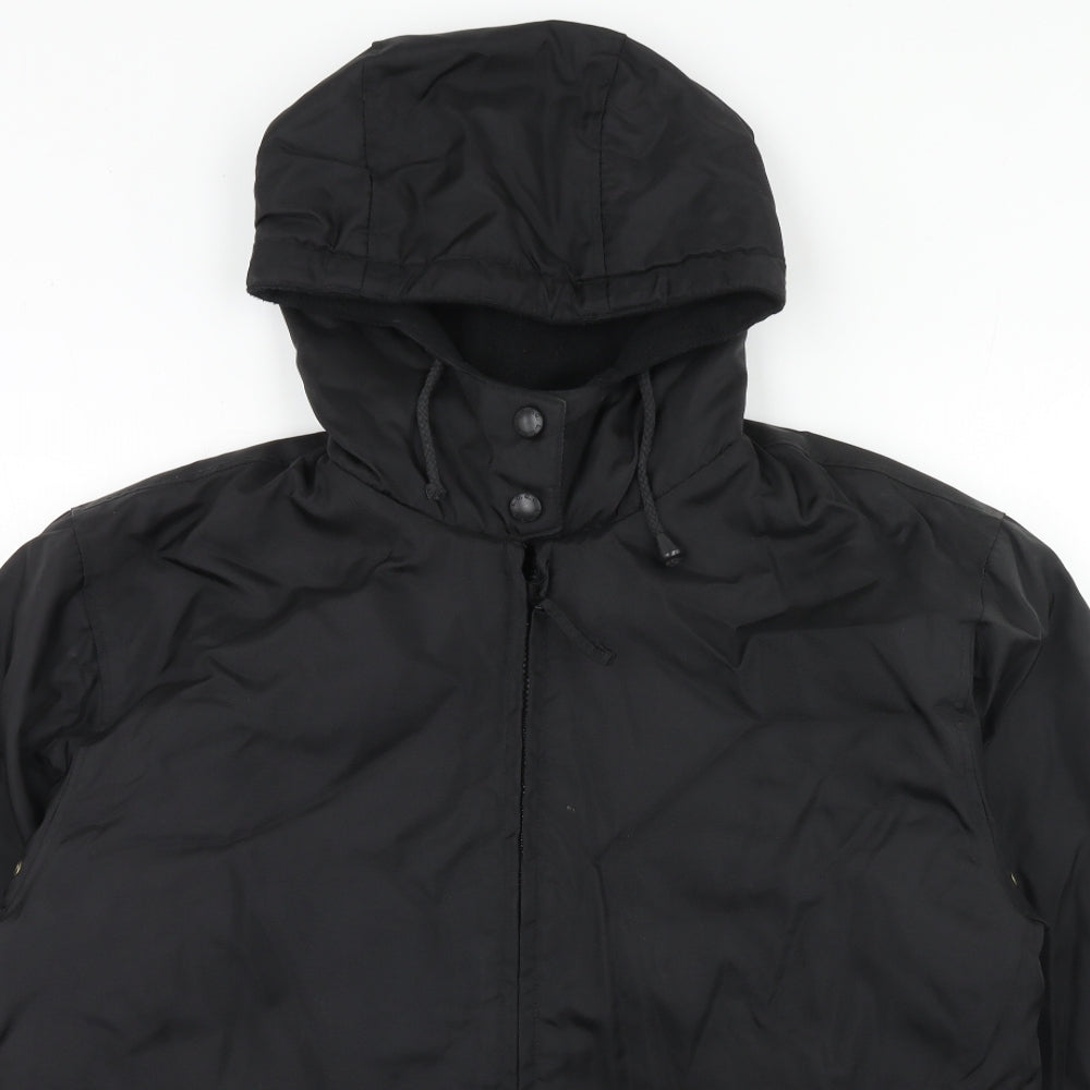 H&M Mens Black Windbreaker Jacket Size S Zip