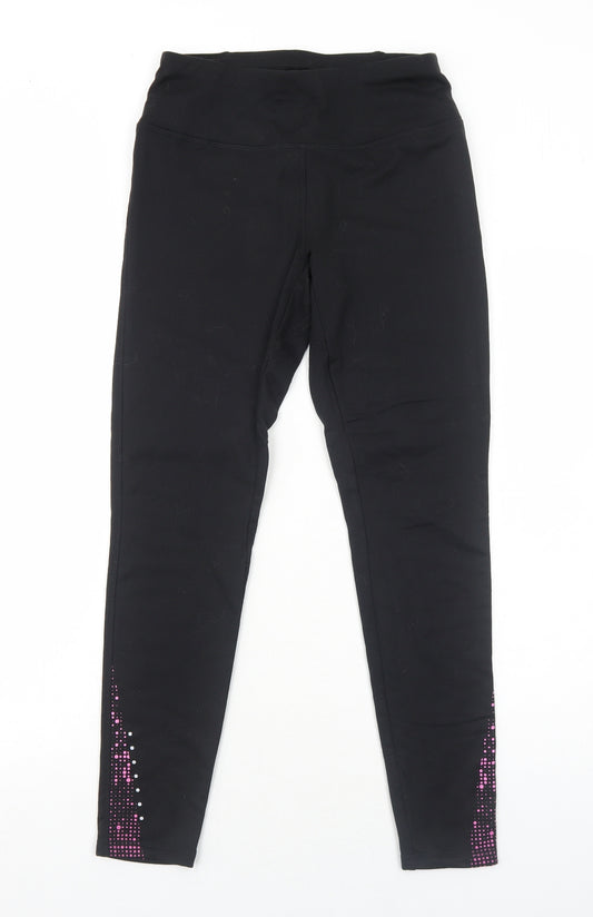 Crivit Womens Black Polyester Jogger Leggings Size S Regular Pullover
