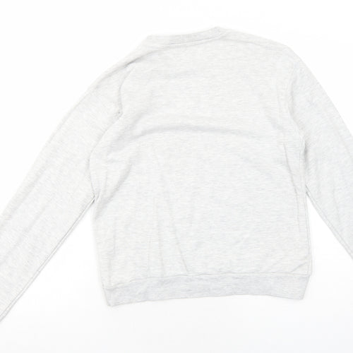 Bershka Womens Grey Cotton Pullover Sweatshirt Size S Pullover