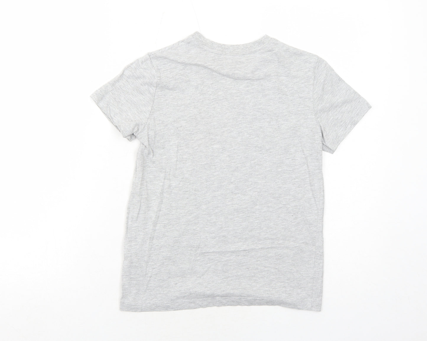 NEXT Boys Grey Cotton Basic T-Shirt Size 9 Years Round Neck Pullover