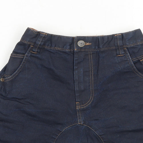 NEXT Boys Blue Cotton Bermuda Shorts Size 9 Years Regular Zip
