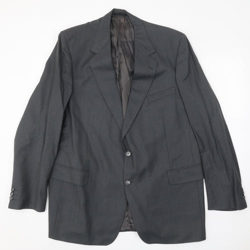 Magee Mens Grey Wool Jacket Suit Jacket Size 46 Regular