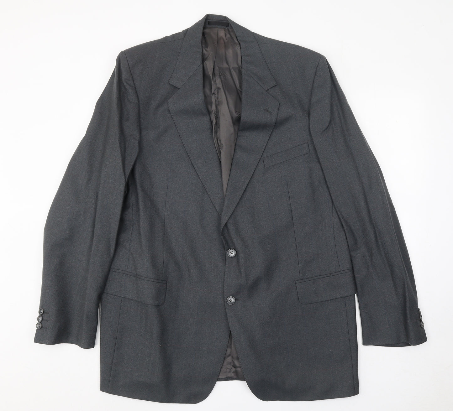 Magee Mens Grey Wool Jacket Suit Jacket Size 46 Regular