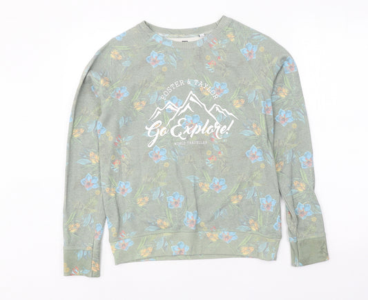 Foster & Taylor Girls Multicoloured Floral Polyester Pullover Sweatshirt Size 11-12 Years Pullover