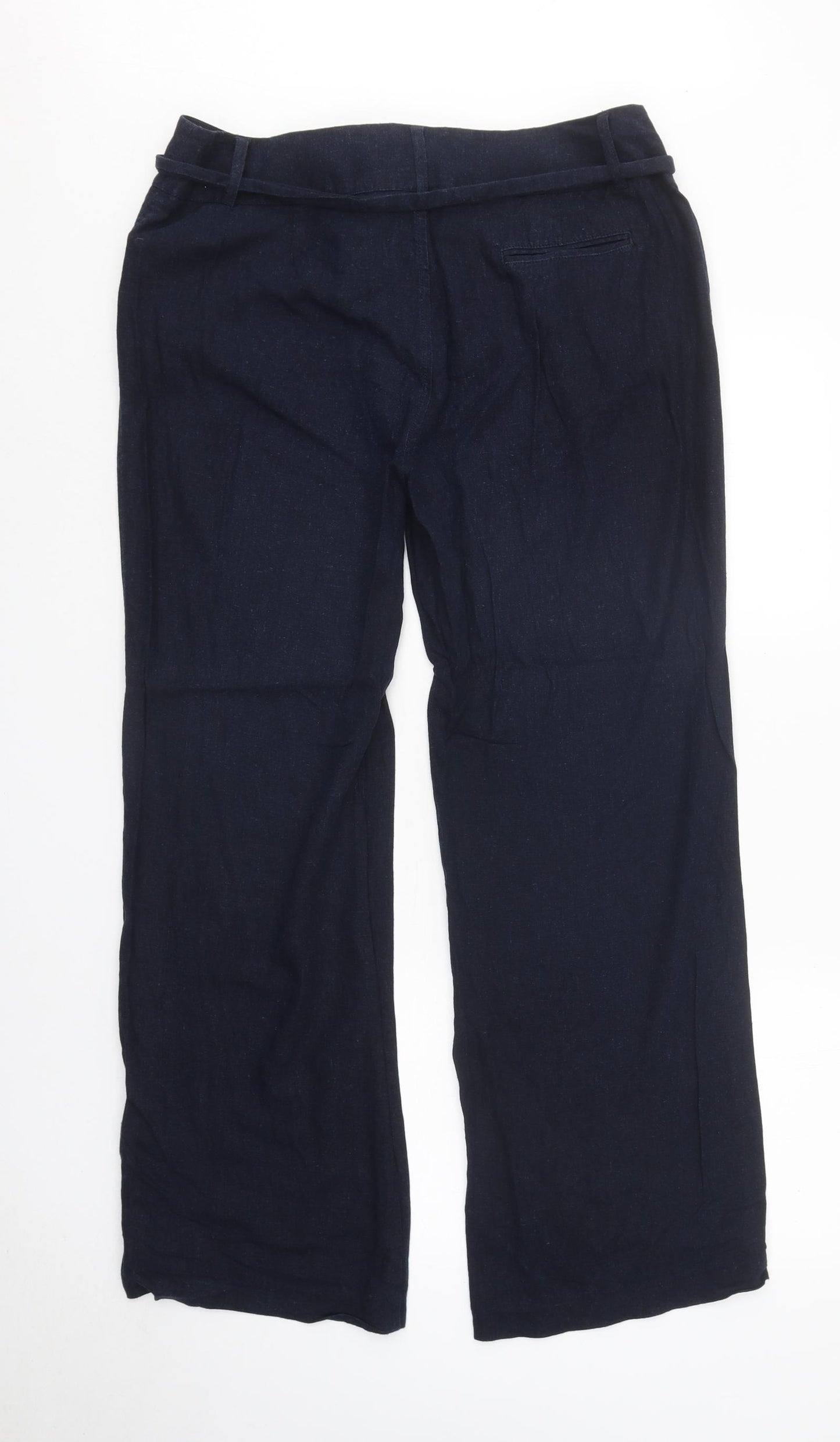 James Lakeland Womens Blue Polyester Trousers Size 36 L29.5 in Regular