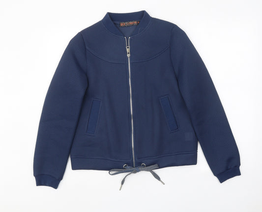 QED London Womens Blue Polyester Full Zip Sweatshirt Size 10 Zip