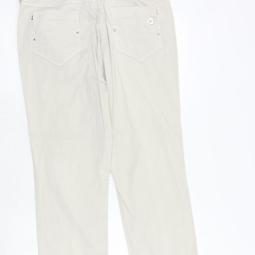 ZERRES Womens Beige Polyester Trousers Size 36 in Regular Zip
