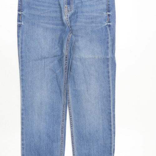 Old Navy Womens Blue Cotton Straight Jeans Size 28 in Regular Zip