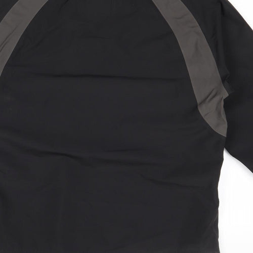 Kipsta Mens Black Polyester Basic T-Shirt Size S Round Neck Pullover
