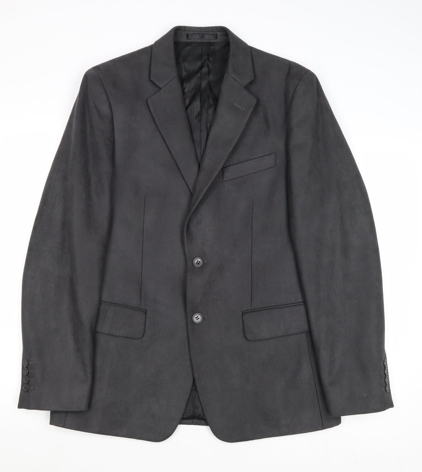 Jeff Banks Mens Grey Polyester Jacket Suit Jacket Size 40 Regular