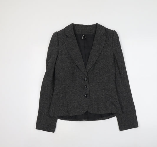 Kappahl Womens Grey Polyester Jacket Blazer Size 10