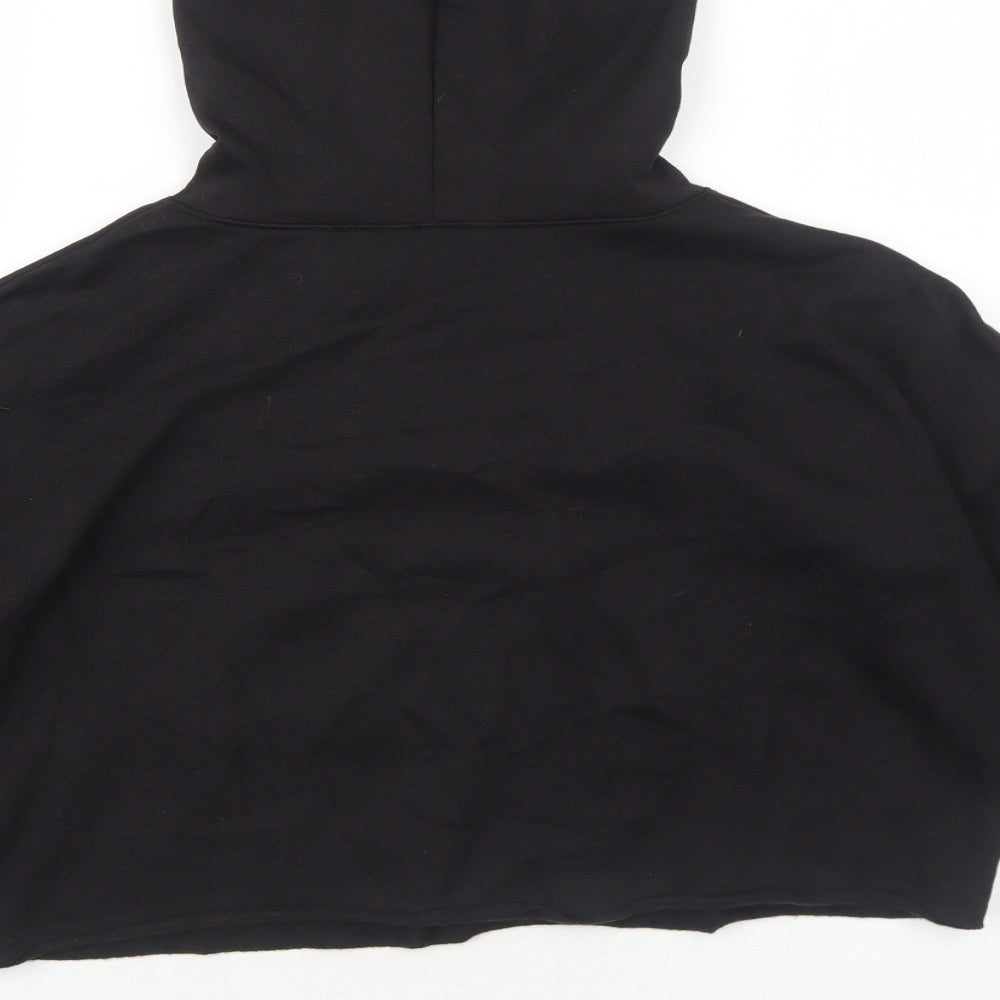 New Look Girls Black Polyester Pullover Hoodie Size 12-13 Years Pullover
