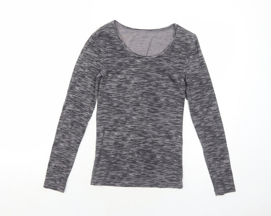 Marks and Spencer Womens Grey Acrylic Pullover Casual Size 8 Round Neck Pullover