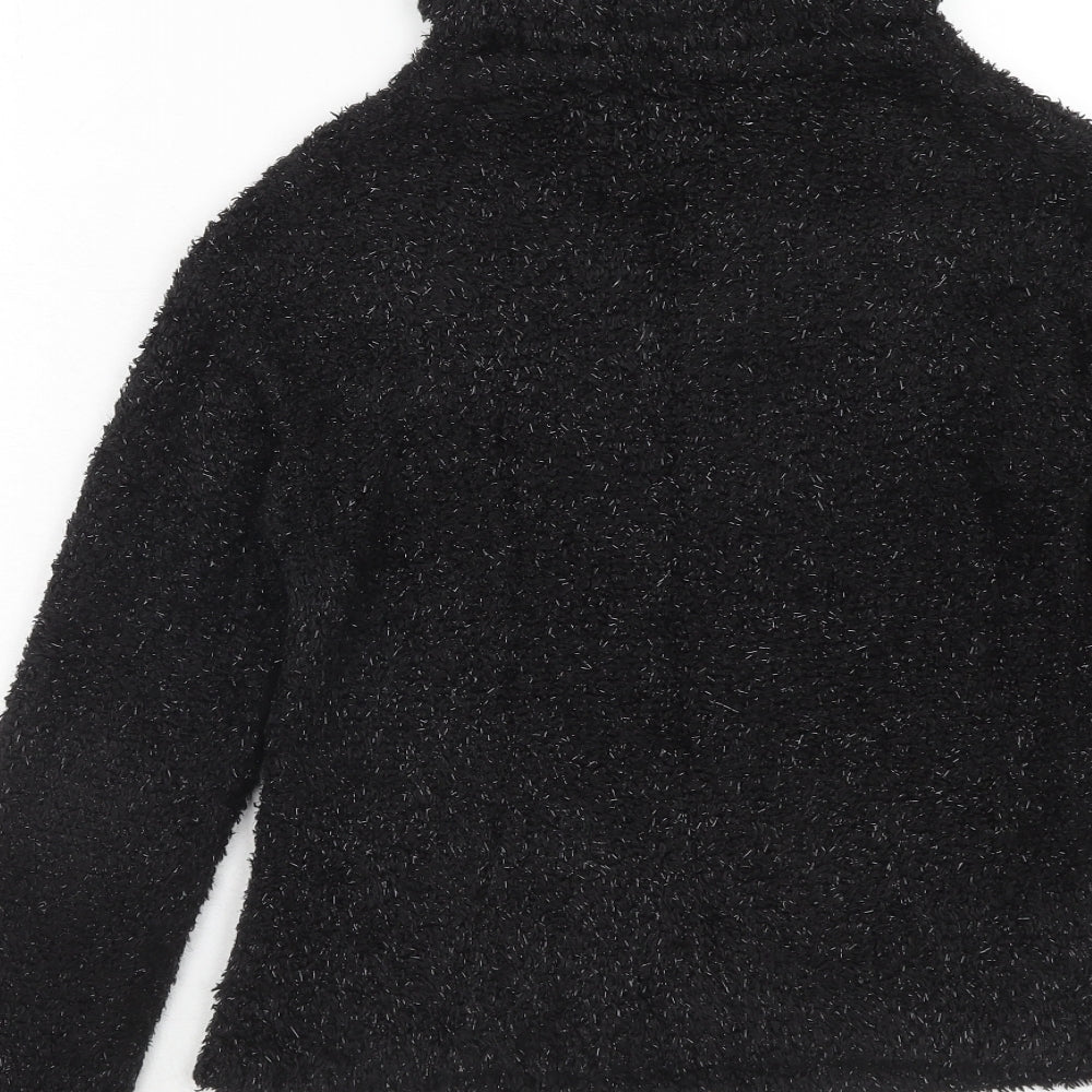 BHS Girls Black Roll Neck Acrylic Pullover Jumper Size 9-10 Years Pullover
