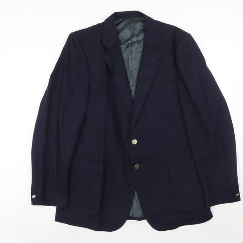 Skopes Mens Blue Wool Jacket Blazer Size 42 Regular