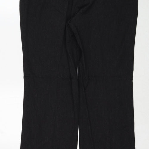 s.Oliver Womens Black Polyester Dress Pants Trousers Size 18 Regular Zip