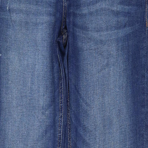 s.Oliver Womens Blue Cotton Bootcut Jeans Size 30 in L30 in Slim Zip