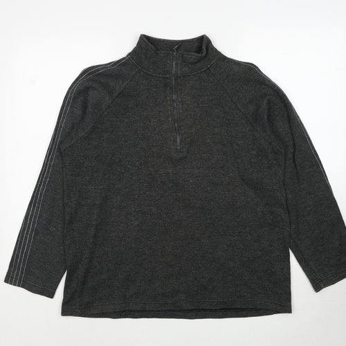 West Rock Mens Grey Cotton Pullover Sweatshirt Size M