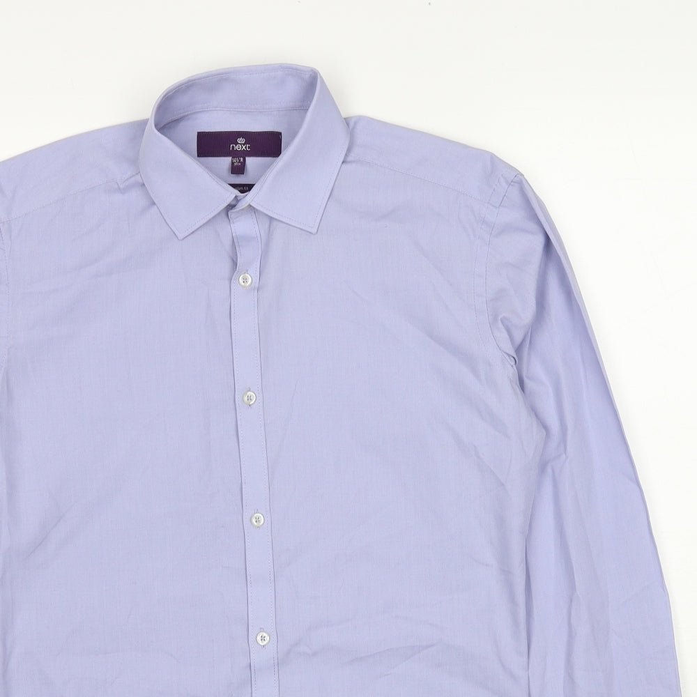 NEXT Mens Blue Polyester Dress Shirt Size 14.5 Collared Button