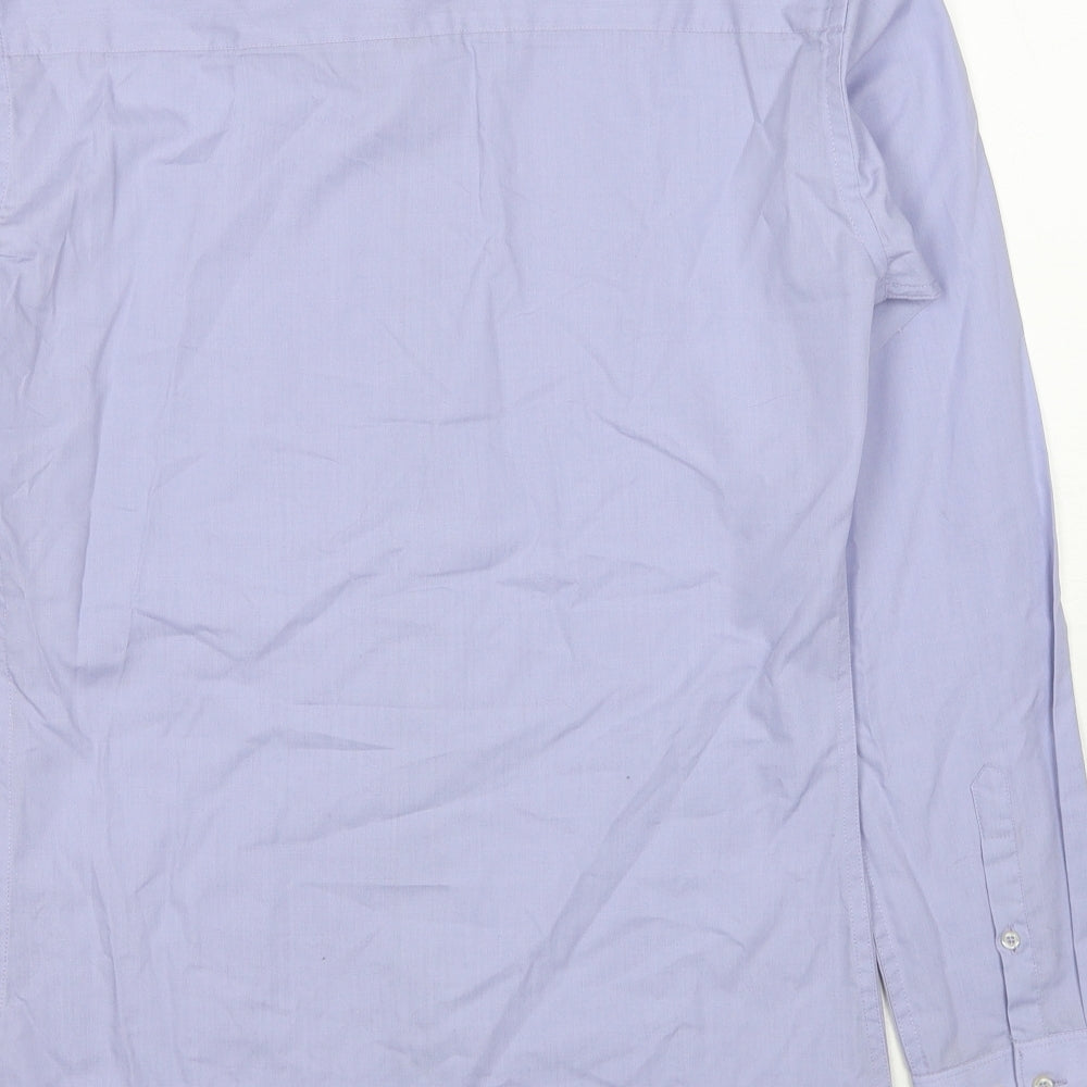 NEXT Mens Blue Polyester Dress Shirt Size 14.5 Collared Button