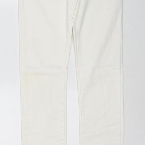 Nougat Womens Ivory Cotton Straight Jeans Size 27 in Regular Zip