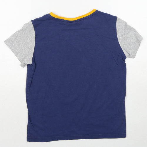 Harry Potter Boys Blue Cotton Basic T-Shirt Size 9-10 Years Round Neck Pullover