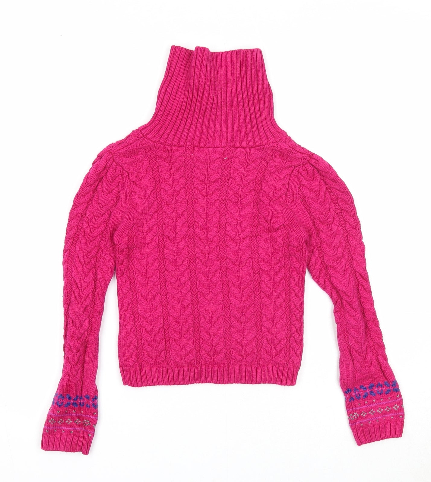 Lulurain Girls Pink Roll Neck Cotton Pullover Jumper Size 6 Years Pullover
