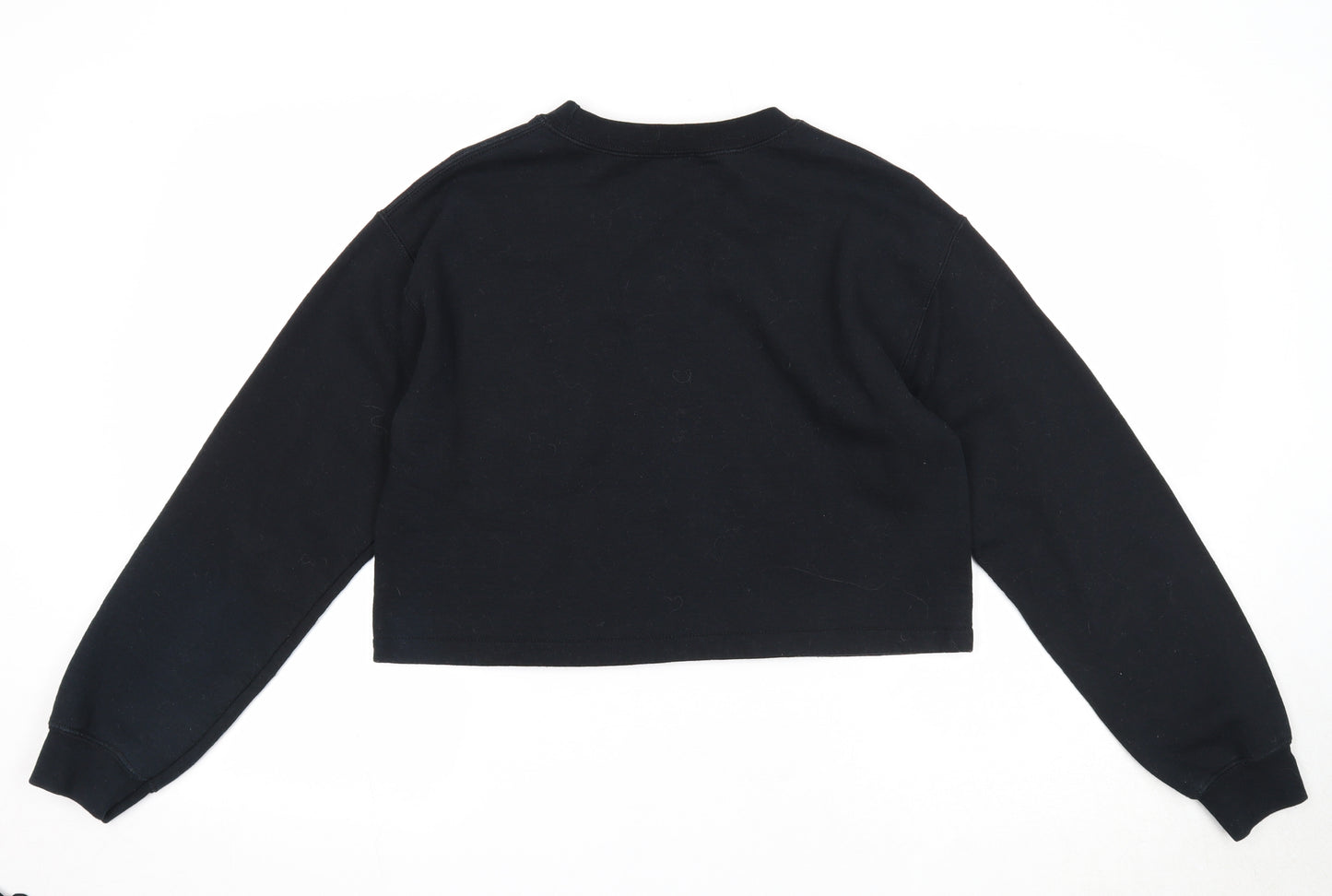 Blitz R Womens Black Cotton Pullover Sweatshirt Size S Pullover