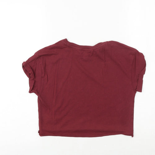 New Look Girls Red 100% Cotton Basic T-Shirt Size 10-11 Years Round Neck Pullover - Don't Bother