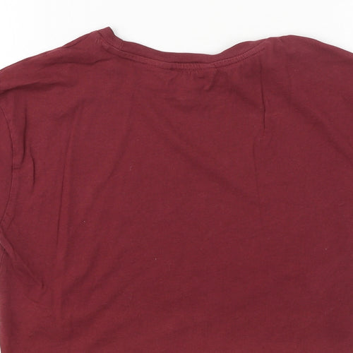 New Look Girls Red 100% Cotton Basic T-Shirt Size 10-11 Years Round Neck Pullover - Don't Bother