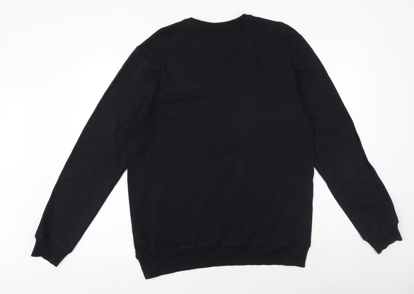 NEXT Mens Black Cotton Pullover Sweatshirt Size L - If Lost Return To Babe