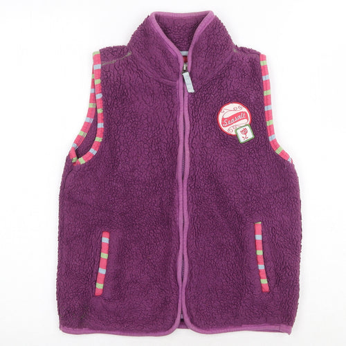 Seasalt Girls Purple Gilet Jacket Size 8 Years Zip