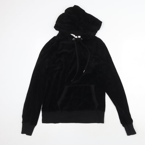H&M Womens Black Cotton Pullover Hoodie Size M Pullover