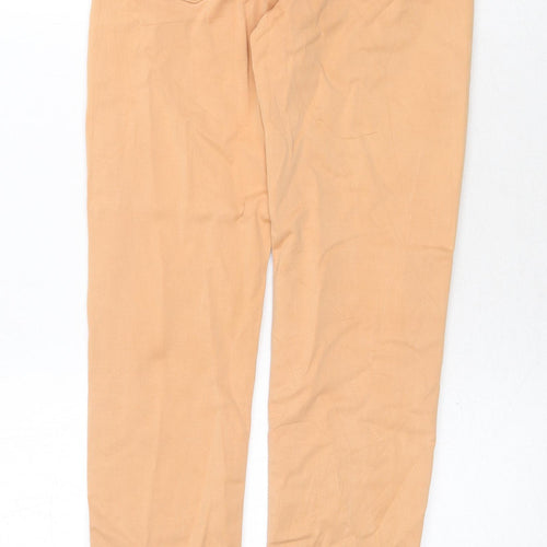 7 For All Mankind Womens Orange Cotton Skinny Jeans Size 26 in Regular Zip