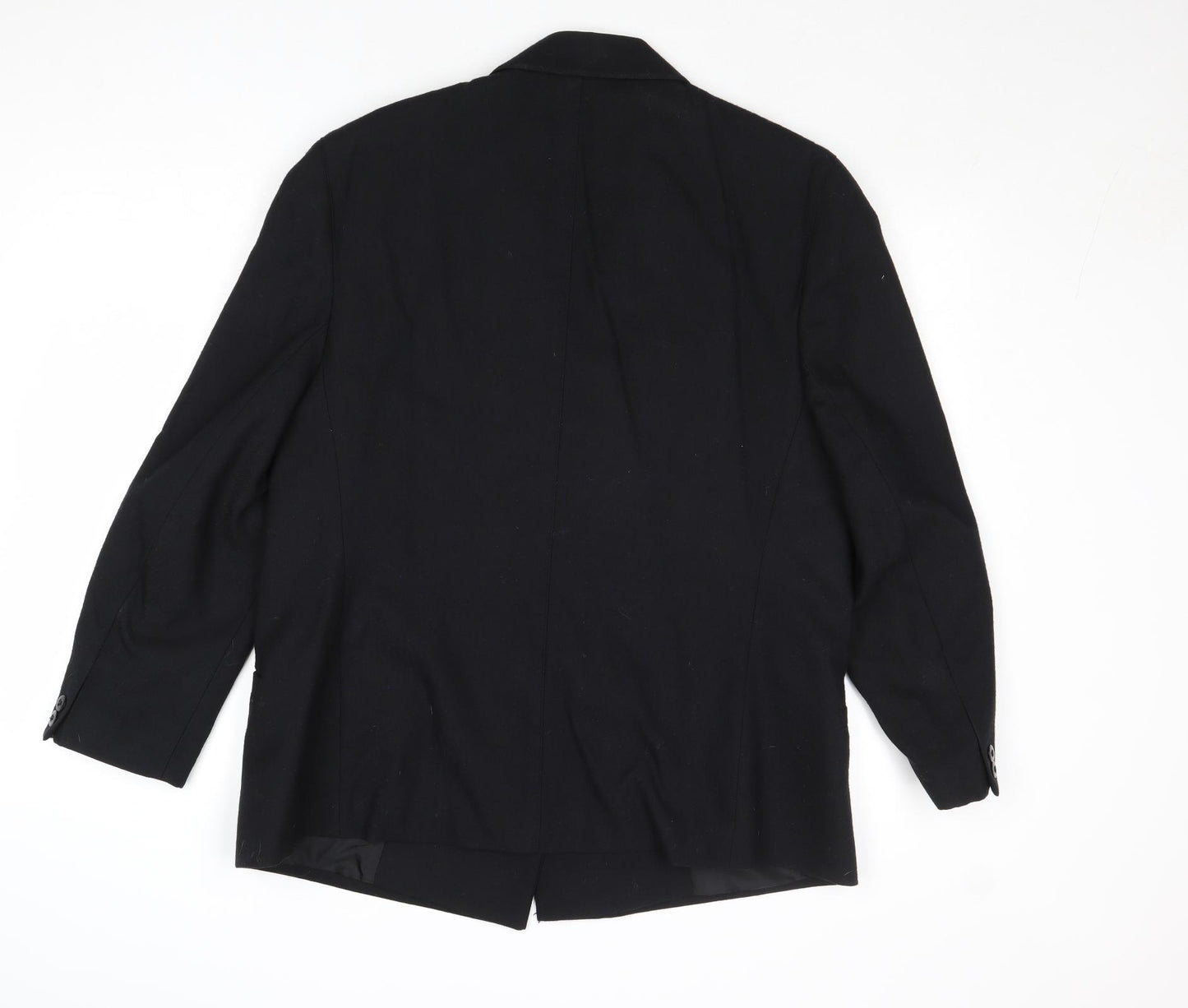 St Michael Womens Black Wool Jacket Suit Jacket Size 14